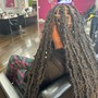 Large butterfly locs (Mid back)