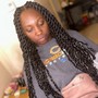 Large knotless braids