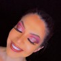 Glam makeup application