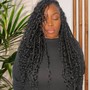 Crocheted faux locs/ goddess locs