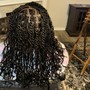 Medium Island Twist/ knotless with bohemian hair