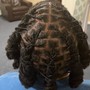 Regular straight back cornrows