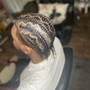 4 to 6 Cornrows w/hair included