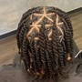 Hair added to natural two strands