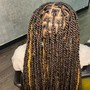 Hair added to natural two strands