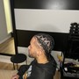 Men’s Stitch Braids or Cornrows (2-8 braids, with designs)