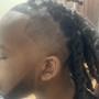 Haircut with loc re-twist