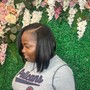 Sleek ponytail relaxed hair