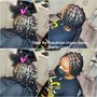 Starter locs on medium hair length + cleansing shampoo