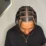 Mens Cornrows 5-6 braids (full head )