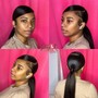 Weave Ponytail (middle part or no part)