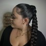 Braided ponytail