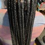 Large knottless Braids