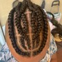 Feedin cornrows ponytail