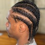 Feed-in braids/cornrows