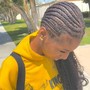 Natural Hair 8 French braids