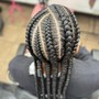 Feed in (4-8) braid design (full head)