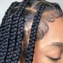 Large knotless braids-back length