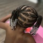 Kid Braided Ponytails with designs (2)