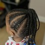 Kid Braided Ponytails with designs (2)