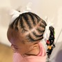 Kid Braided Ponytails with designs (2)