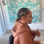 Tribal braids with tracks in the back