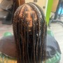 Curls on ends of box braids