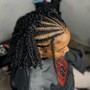 Men stitch braids (4 cornrows)