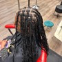 Med knotless braids(from mid to low back)