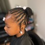 Kid's Ages 3-11 Natural Braided Styles(No Weave)Please have hair detangled, shampoo not included.