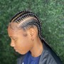 Men Individual box braids on natural hair