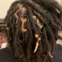 Small (width) Loc Retwist + 2- Strand Twists