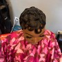 Short pincurl hairstyle