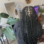 small box braids butt length