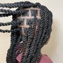 Small Box Braids or Twists