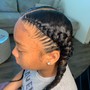 Kid's braided ponytail