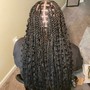 Small knotless braids any length