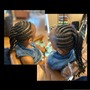 Natural updo with hair added kids