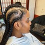 6 feed-in French braids