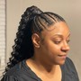 20” Adult Medium feed in ponytail Braids