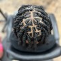 Loc Retwist Palm roll 1/2 head