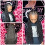 Cornrows added hair with design