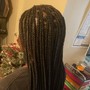 Medium knotless Braids