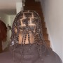 Men box or triangle part braids or twists