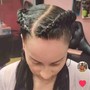 Cornrows with no hair adding with Shampoo and Conditioner