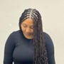 Smedium boho knotless braids