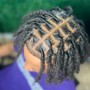 Loc Retwist- Ear to Chin Length