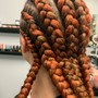 Goddess boho Braids with partial weave