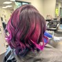 Fuchsia/Blonde Bob w/hair