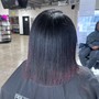 Silk press with / Transitioning Cut